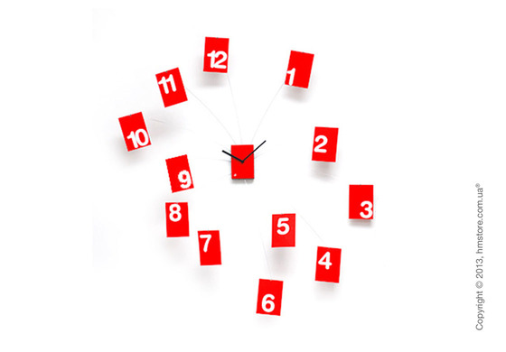 Часы настенные Progetti Iltempovola Wall Clock, Red