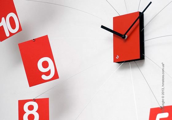 Часы настенные Progetti Iltempovola Wall Clock, Red