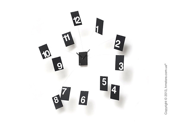 Часы настенные Progetti Iltempovola Wall Clock, Black