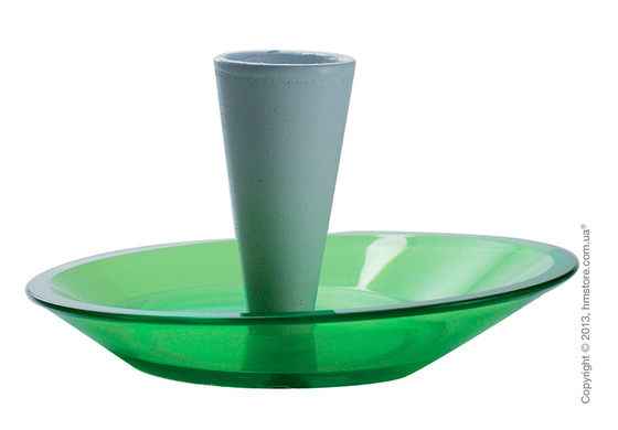 Набор емкости для зубочисток и тарелки для закусок Bugatti Glamour Snack Plates and Toothpick Holder, Зеленый