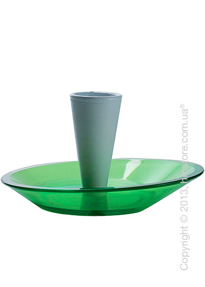 Набор емкости для зубочисток и тарелки для закусок Bugatti Glamour Snack Plates and Toothpick Holder, Зеленый