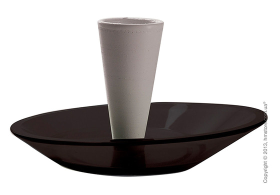 Набор емкости для зубочисток и тарелки для закусок Bugatti Glamour Snack Plates and Toothpick Holder, Черный