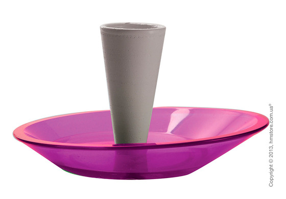 Набор емкости для зубочисток и тарелки для закусок Bugatti Glamour Snack Plates and Toothpick Holder, Сиреневый