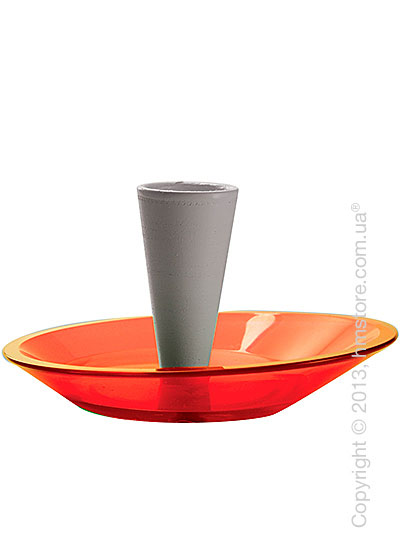 Набор емкости для зубочисток и тарелки для закусок Bugatti Glamour Snack Plates and Toothpick Holder, Красный