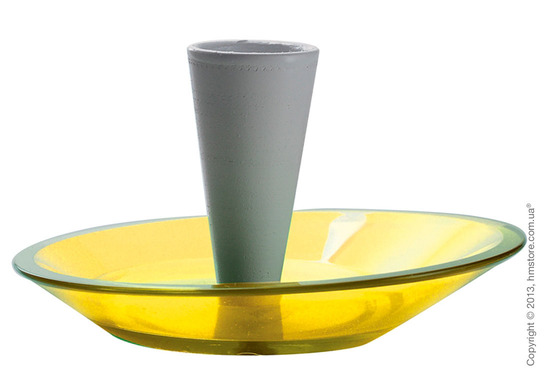 Набор емкости для зубочисток и тарелки для закусок Bugatti Glamour Snack Plates and Toothpick Holder, Желтый