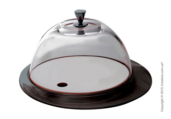 Блюдо с крышкой Bugatti Glamour Cake Tray and Food Tray with Glass Cover, Черное Блюдо с крышкой Bugatti Glamour Cake Tray and Food Tray with Glass Cover, Черное