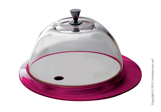 Блюдо с крышкой Bugatti Glamour Cake Tray and Food Tray with Glass Cover, Сиреневое