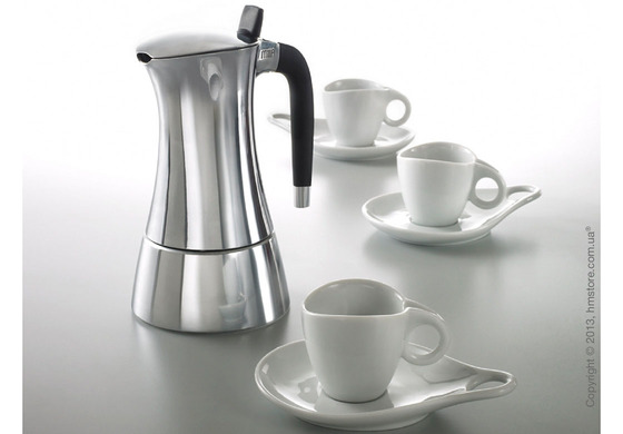 Кофеварка Bugatti Milla на 1 чашку, Хром