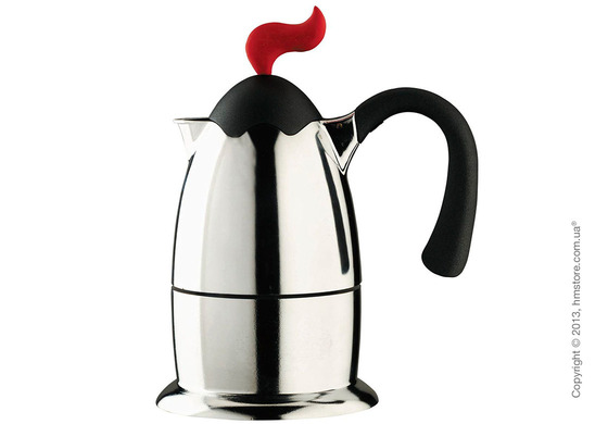 Кофеварка Bugatti Vulcano на 3 чашки, Хром