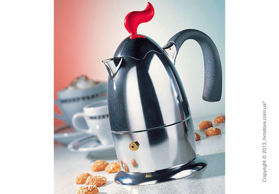 Кофеварка Bugatti Vulcano на 3 чашки, Хром