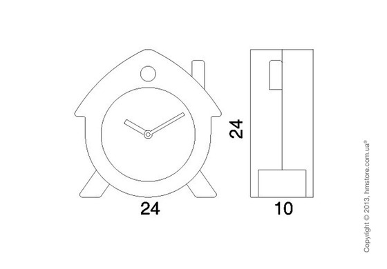 Часы настольные Progetti Home Sweet Home, Red