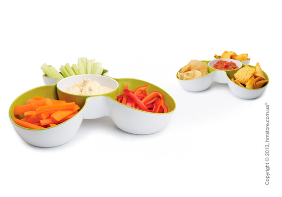 Миски для закусок Joseph Joseph Triple Dish, Бело-зеленые