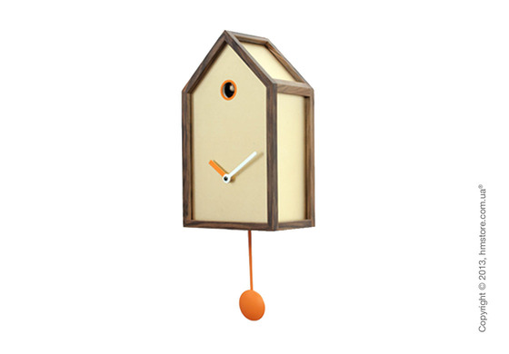 Часы настенные Progetti Mr. Orange Wall Clock, Light Wood