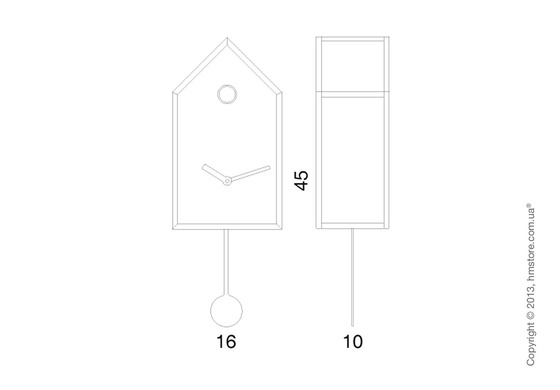 Часы настенные Progetti Mr. Orange Wall Clock, Light Wood Часы настенные Progetti Mr. Orange Wall Clock, Light Wood
