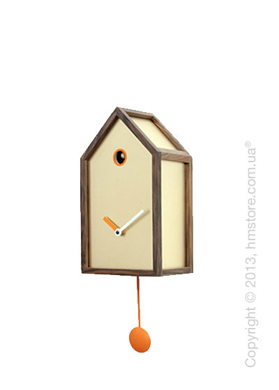 Часы настенные Progetti Mr. Orange Wall Clock, Light Wood