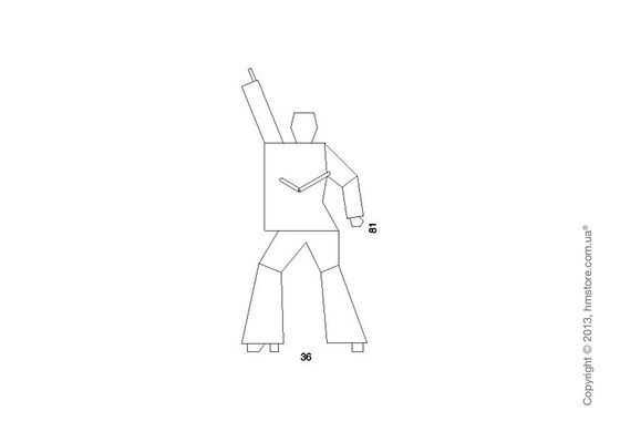 Часы настенные Progetti Hustle 1 Wall Clock, Purple