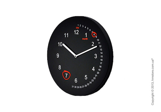 Часы настенные Progetti Save the date Wall Clock, Black