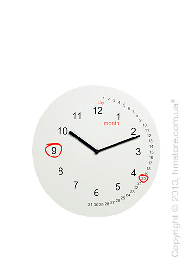 Часы настенные Progetti Save the date Wall Clock, White