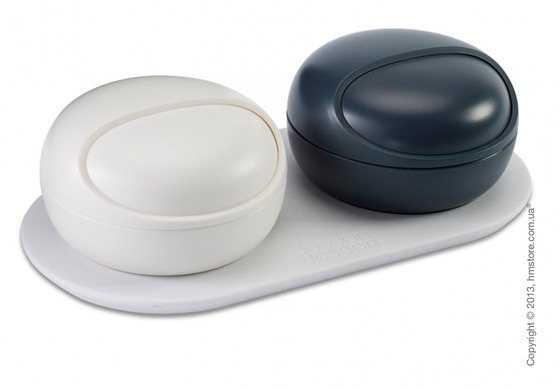 Емкости для хранения специй Joseph Joseph Ovi Salt and Pepper Pinch Pots, Бело-черные