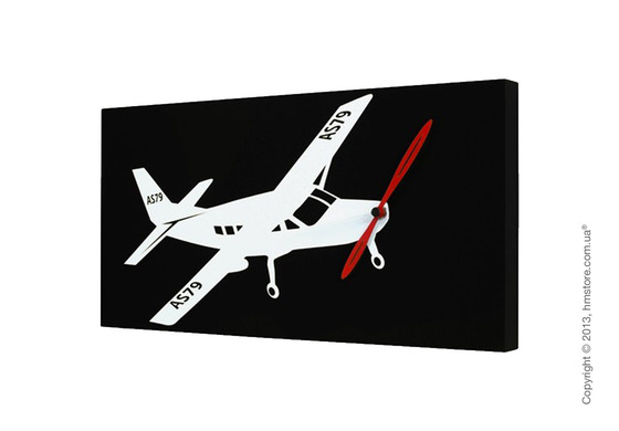 Часы настенные Progetti Flyer Cessna Wall Clock, Black