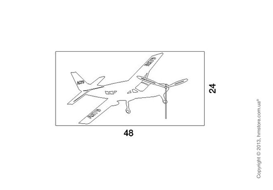 Часы настенные Progetti Flyer Cessna Wall Clock, Black