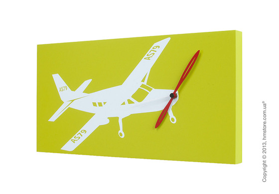 Часы настенные Progetti Flyer Cessna Wall Clock, Green