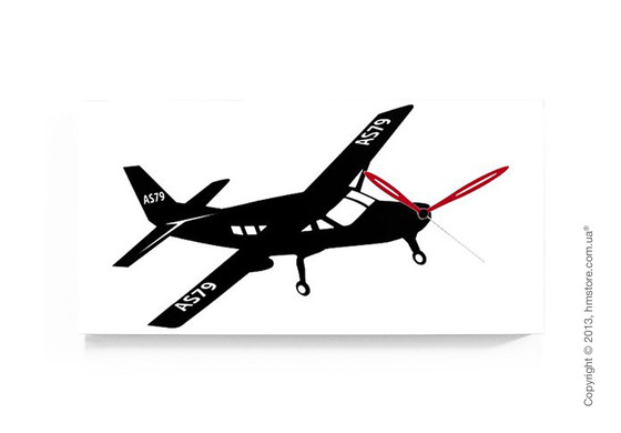 Часы настенные Progetti Flyer Cessna Wall Clock, White