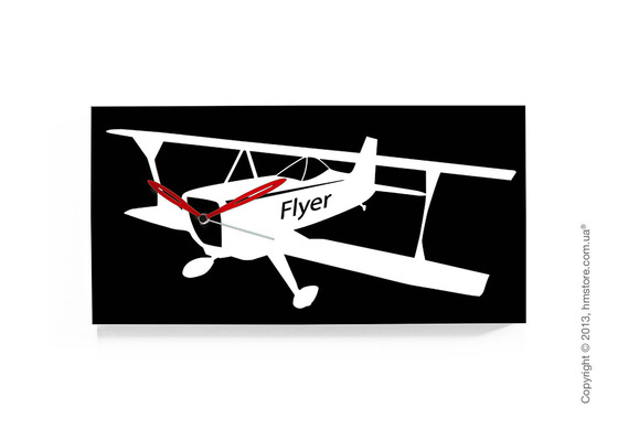 Часы настенные Progetti Flyer Wall Clock, Black