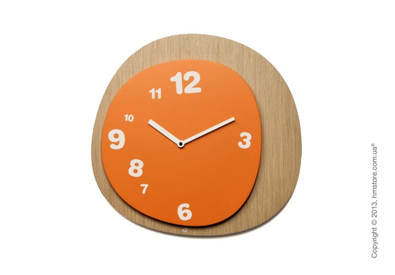 Часы настенные Progetti Woodie Wall Clock, Orange