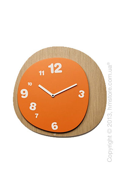 Часы настенные Progetti Woodie Wall Clock, Orange