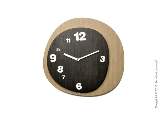 Часы настенные Progetti Woodie Wall Clock, Dark
