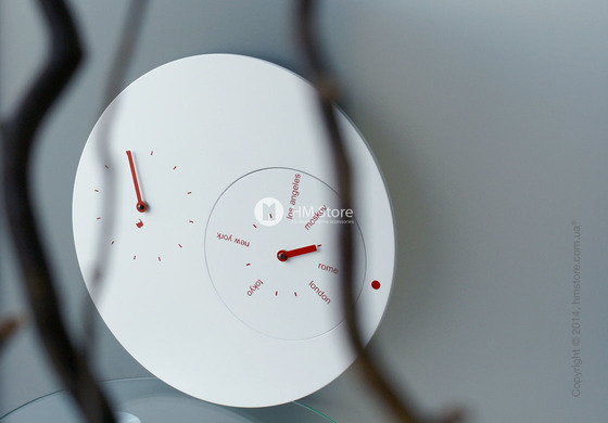 Часы настенные Progetti Jetlag Wall Clock, Red