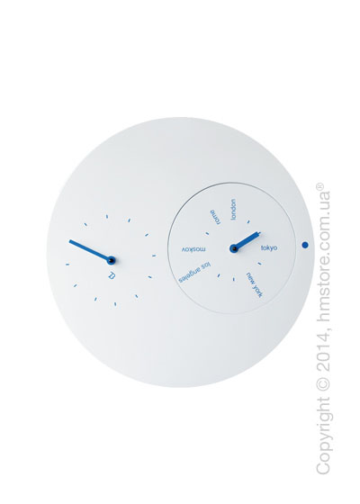 Часы настенные Progetti Jetlag Wall Clock, Blue