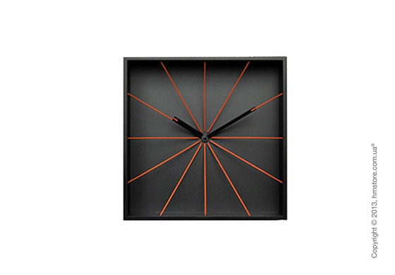 Часы настенные Progetti Prospettivo Wall Clock, Black