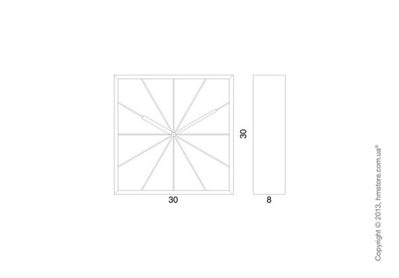 Часы настенные Progetti Prospettivo Wall Clock, White