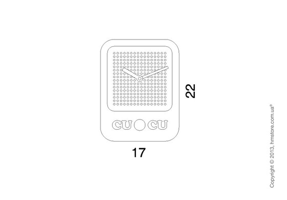 Часы настенные Progetti Cucuradio Wall Clock, White