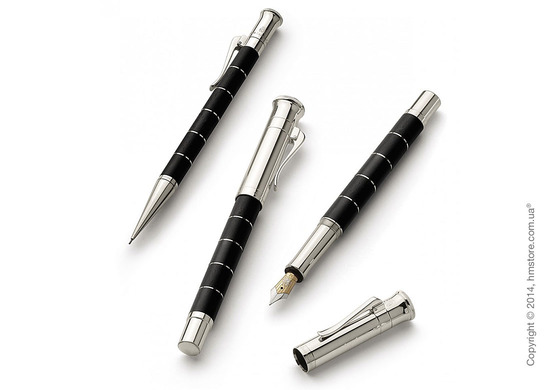 Ручка перьевая Graf von Faber-Castell серия Classic Anello, коллекция Ebony Ручка перьевая Graf von Faber-Castell серия Classic Anello, коллекция Ebony