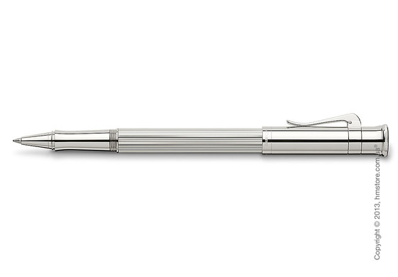 Ручка роллер Graf von Faber-Castell серия Classic, коллекция Platinum-Plated, Finely Fluted