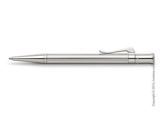 Ручка шариковая Graf von Faber-Castell серия Classic, коллекция Platinum-Plated, Finely Fluted