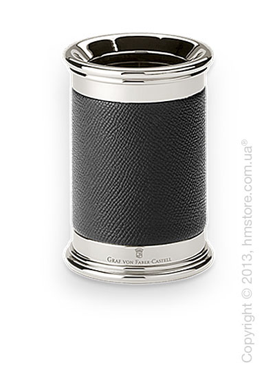 Подставка для ручек круглой формы Graf von Faber-Castell, Black Grained Leather