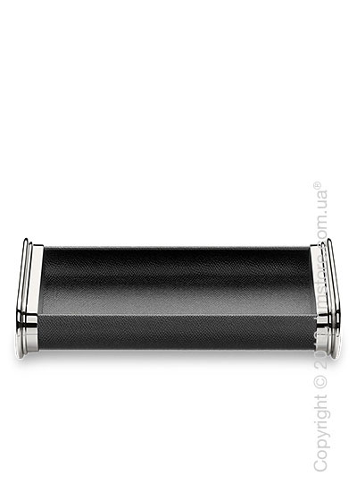 Настольный пенал для ручек Graf von Faber-Castell Pen Tray, Black Grained Leather