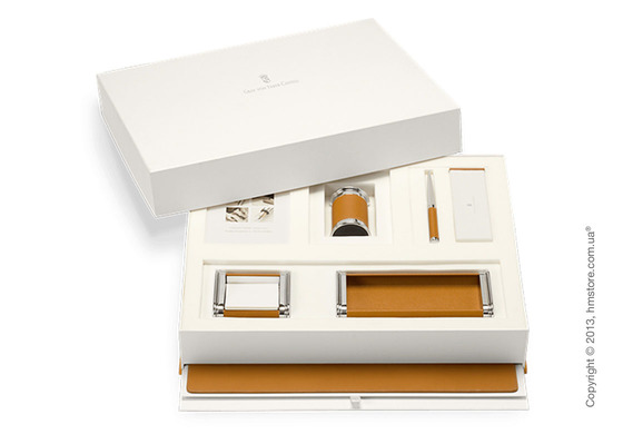 Настольный набор Graf von Faber-Castell, Brown Grained Leather
