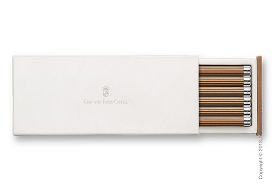 Набор карандашей Graf von Faber-Castell 6 Pencils NO. III, with Silver Cap