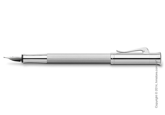 Ручка перьевая Graf von Faber-Castell серия Guilloche, коллекция Rhodium, Guilloche Engraving