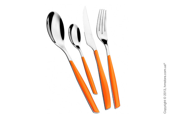 Набор столовых приборов Bugatti Glamour на 6 персон, 24 предмета, Orange
