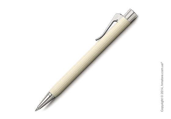 Ручка шариковая Graf von Faber-Castell серия Intuition, коллекция Ribbed Ivory, Finely Fluted
