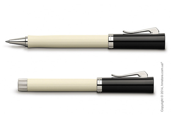 Ручка роллер Graf von Faber-Castell серия Intuition, коллекция Ribbed Ivory, Finely Fluted