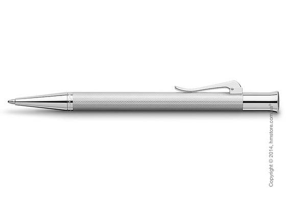 Ручка шариковая Graf von Faber-Castell серия Guilloche, коллекция Rhodium, Guilloche Engraving
