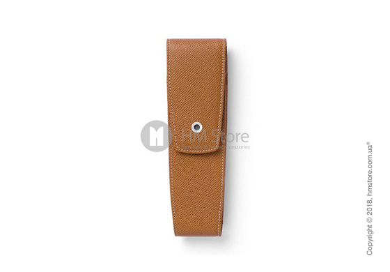 Кожаный пенал для ручек Graf von Faber-Castell Case With Magnetic Catch For 2 Pen Epsom, Cognac Grained Leather