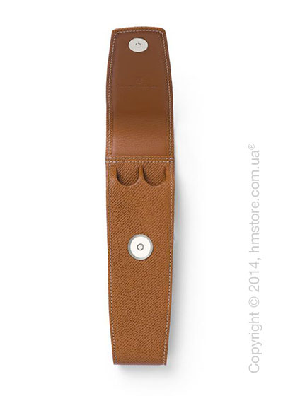Кожаный пенал для ручек Graf von Faber-Castell Case With Magnetic Catch For 2 Pen Epsom, Cognac Grained Leather